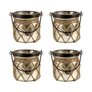 401558 - Candice Lanterns in Antique Wheat (Set of 4) - ReeceFurniture.com