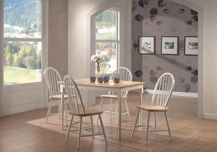 G4147 - Dining Set - Natural Brown And White