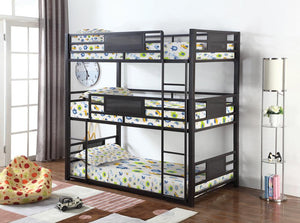 G460394 - Rogen Triple Bunk Bed - Twin, Full Over Twin XL Over Queen or Full - ReeceFurniture.com