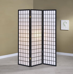 G4621 - 3 or 4 Panel Screen - Natural or Black - ReeceFurniture.com