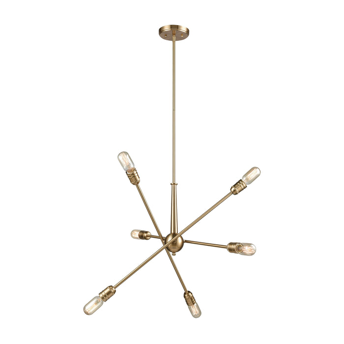 Delphine - Chandelier - Satin Brass