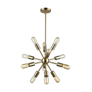 Delphine - Chandelier - Satin Brass - ReeceFurniture.com