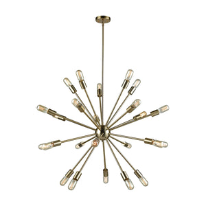 Delphine - Chandelier - Satin Brass - ReeceFurniture.com