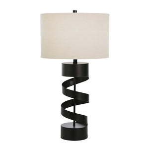 Metal Spiral Table Lamp 31"H, Bronze - ReeceFurniture.com