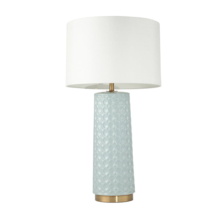 Ceramic Dimpled Table Lamp 28", Gray