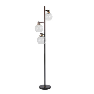Metal 3-Light Round Floor Lamp66", Bronze - ReeceFurniture.com