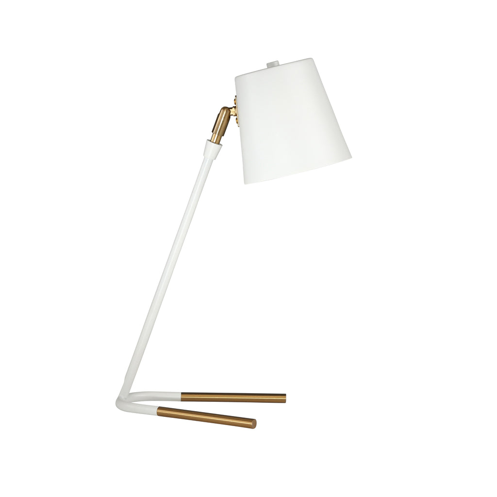 Metal Desk Lamp 19", Matte White - ReeceFurniture.com
