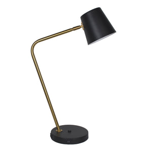 Metal Task Table Lamp 24",Matte Black - ReeceFurniture.com