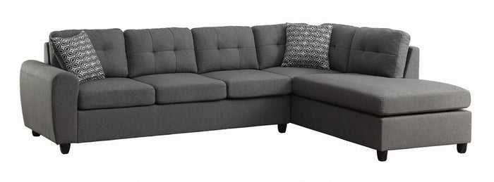 G500413 - Stonenesse Tufted Sectional - Grey