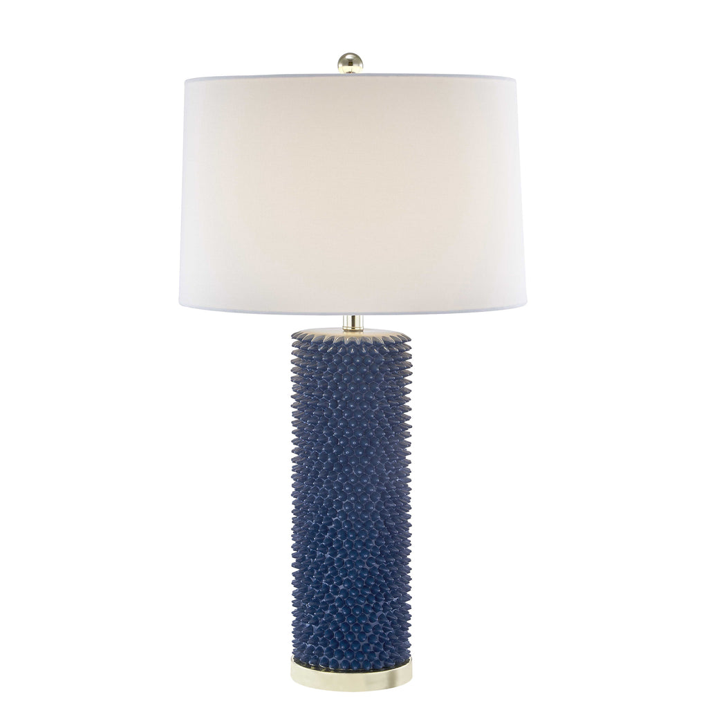 Resin Spiked Table Lamp 31", Navy Blue - ReeceFurniture.com