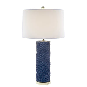 Resin Spiked Table Lamp 31", Navy Blue - ReeceFurniture.com