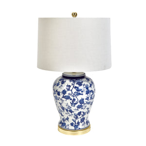 Ceramic 28" Blue & White Jar Lamp - ReeceFurniture.com