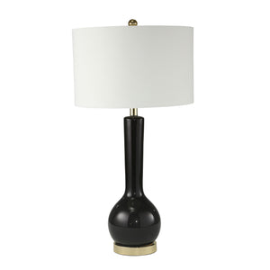 Ceramic Skinny Table Lamp 32",  Black - ReeceFurniture.com