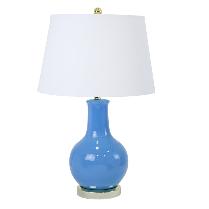 Ceramic Table Lamp 28", Lightblue