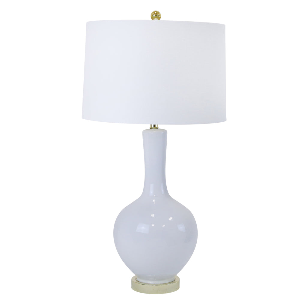 Ceramic Teardrop Table Lamp 32",White - ReeceFurniture.com