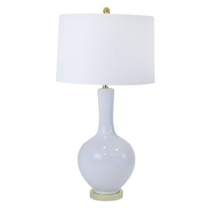 Ceramic Teardrop Table Lamp 32",White - ReeceFurniture.com