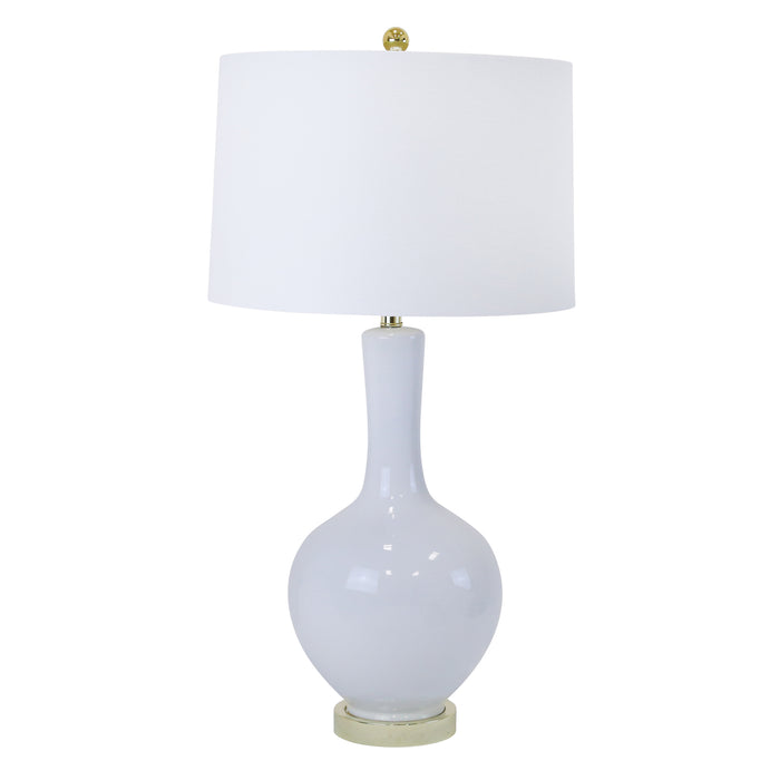 Ceramic Teardrop Table Lamp 32",White