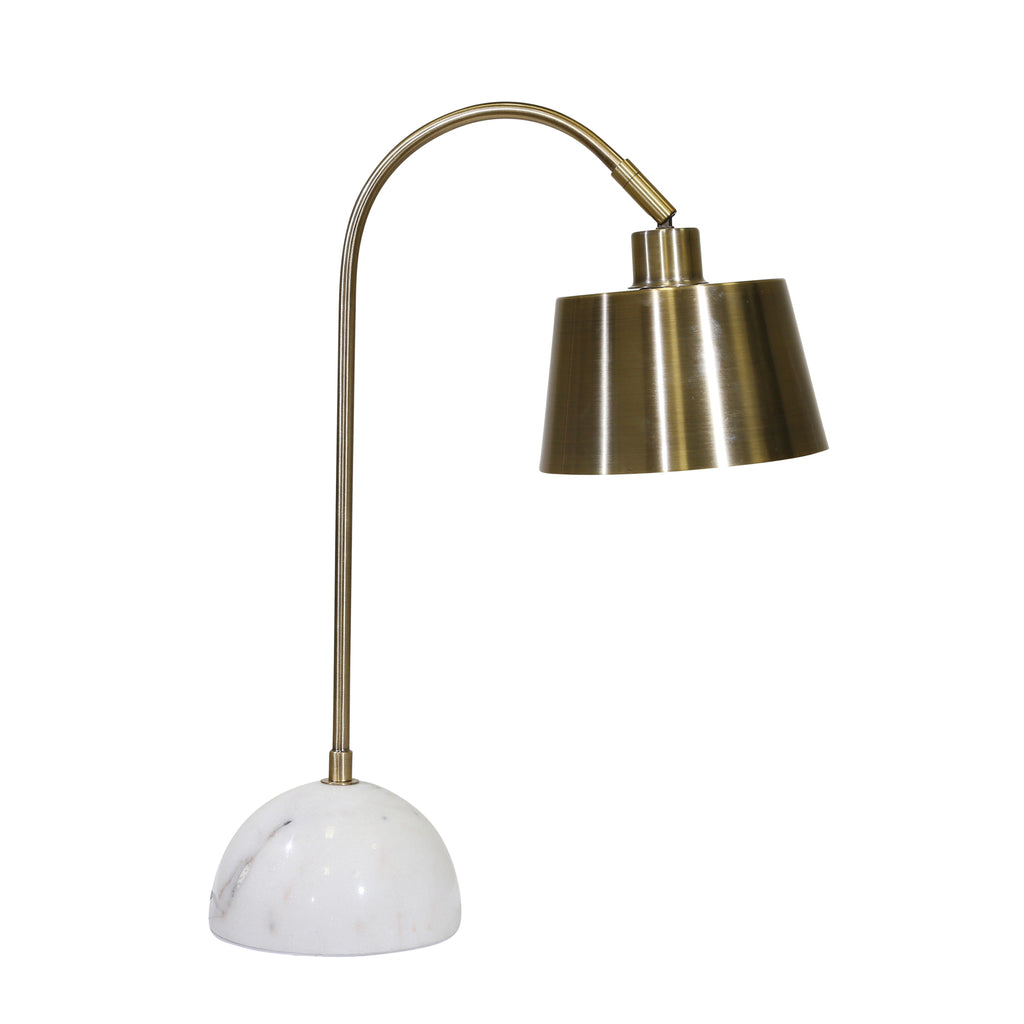 Metal Desk Lamp 22", Brass - ReeceFurniture.com