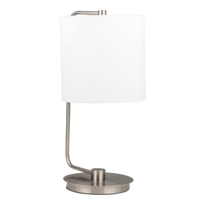 Metal Table Lamp 21", Silver - ReeceFurniture.com