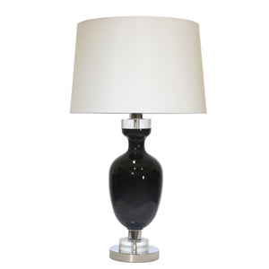 Glass Vase Lamp 31", Black - ReeceFurniture.com