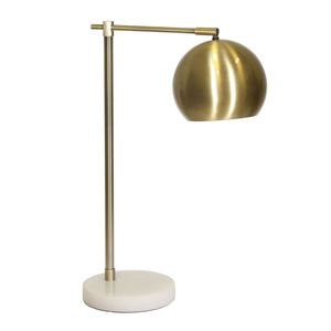 Metal Round Task Table Lamp 22", Gold - ReeceFurniture.com