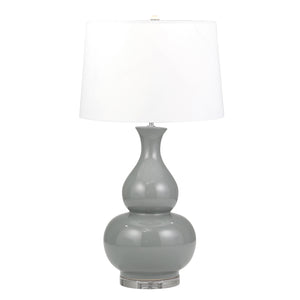 Ceramic Teardrop Gourd Table Lamp 31", Gray - ReeceFurniture.com