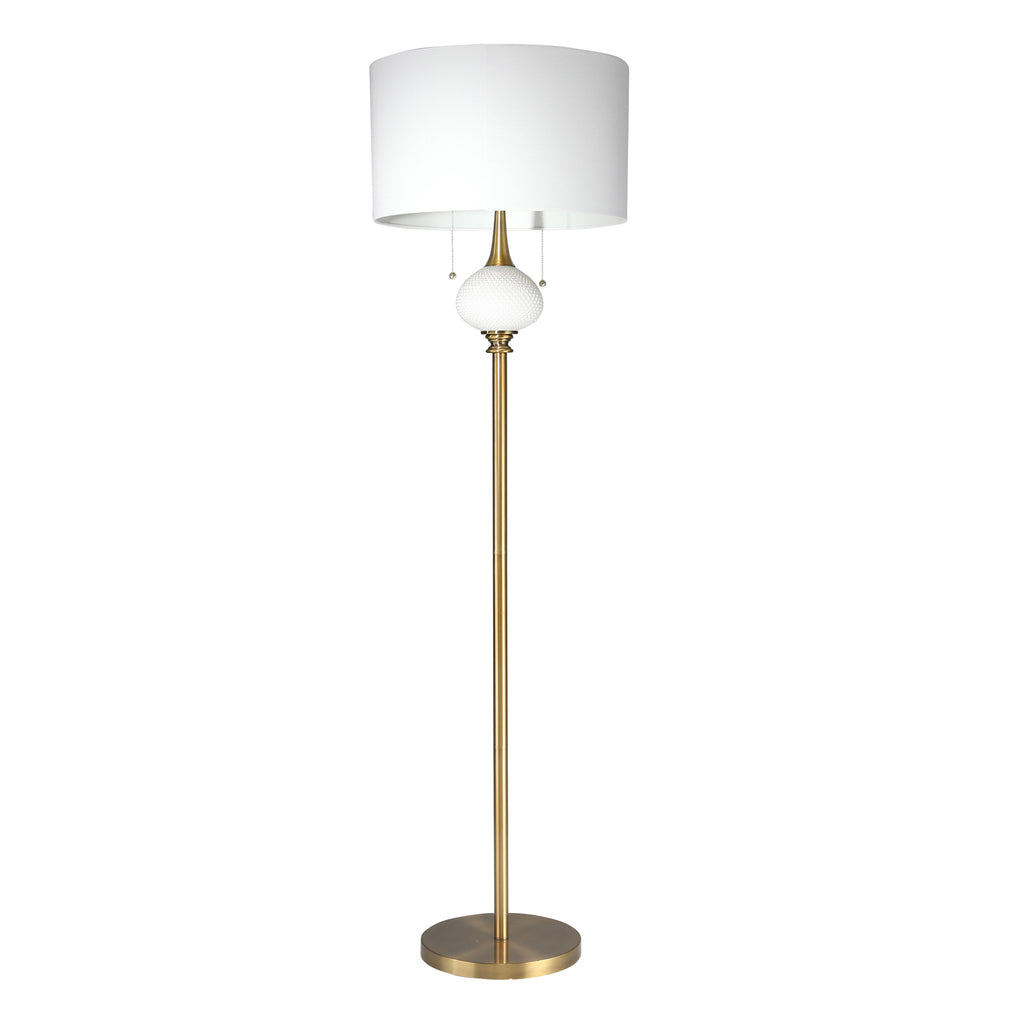 Metal Floor Lamp W/ Decorativeglobe 60.75", Gold - ReeceFurniture.com