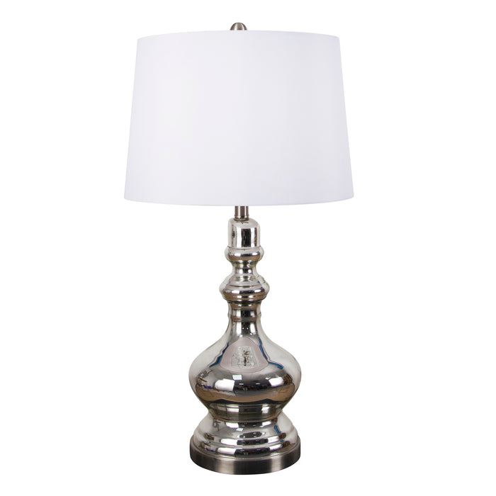 Glass Genie Table Lamp 31",Silver