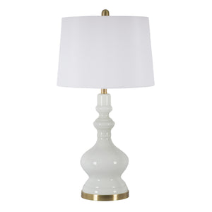 Glass Genie Table Lamp 31",White - ReeceFurniture.com