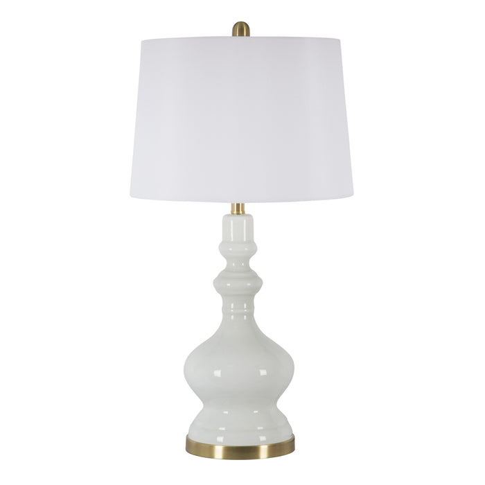 Glass Genie Table Lamp 31",White