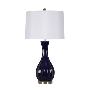 Ceramic Table Lamp 29", Blue - ReeceFurniture.com