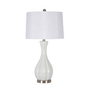 Ceramic Table Lamp 29", White - ReeceFurniture.com