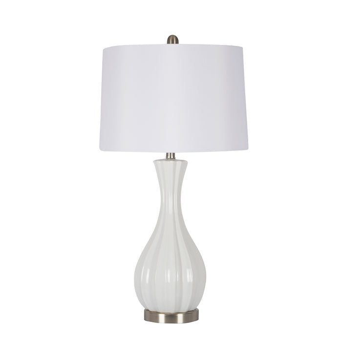 Ceramic Table Lamp 29", White
