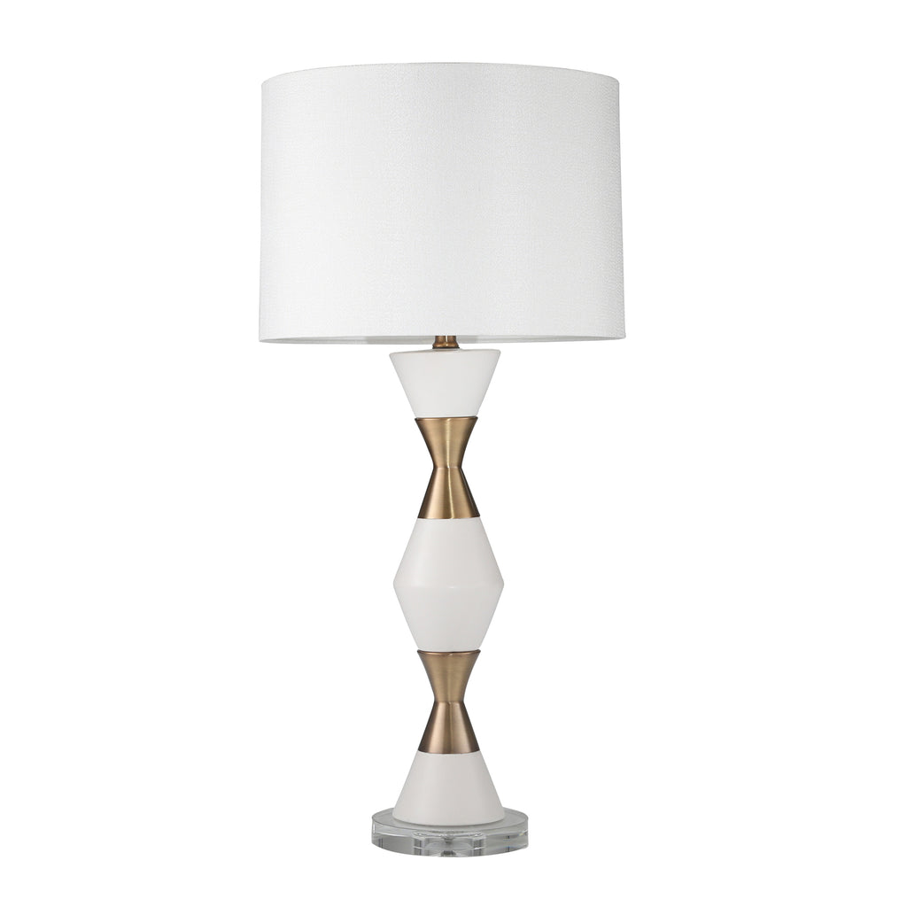 Ceramic 31" Table Lamp Repeatcone, Cream - ReeceFurniture.com