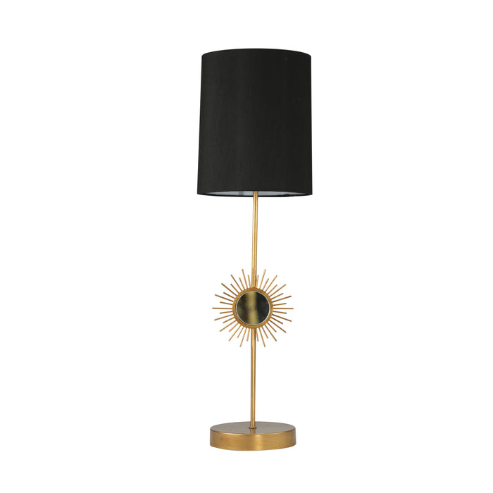 Metal 29" Starburst Table Lamp, Gold