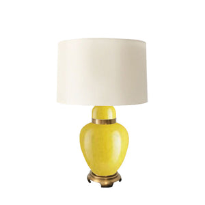 Glass 29" Urn Table Lamp, Curry Yellow - ReeceFurniture.com