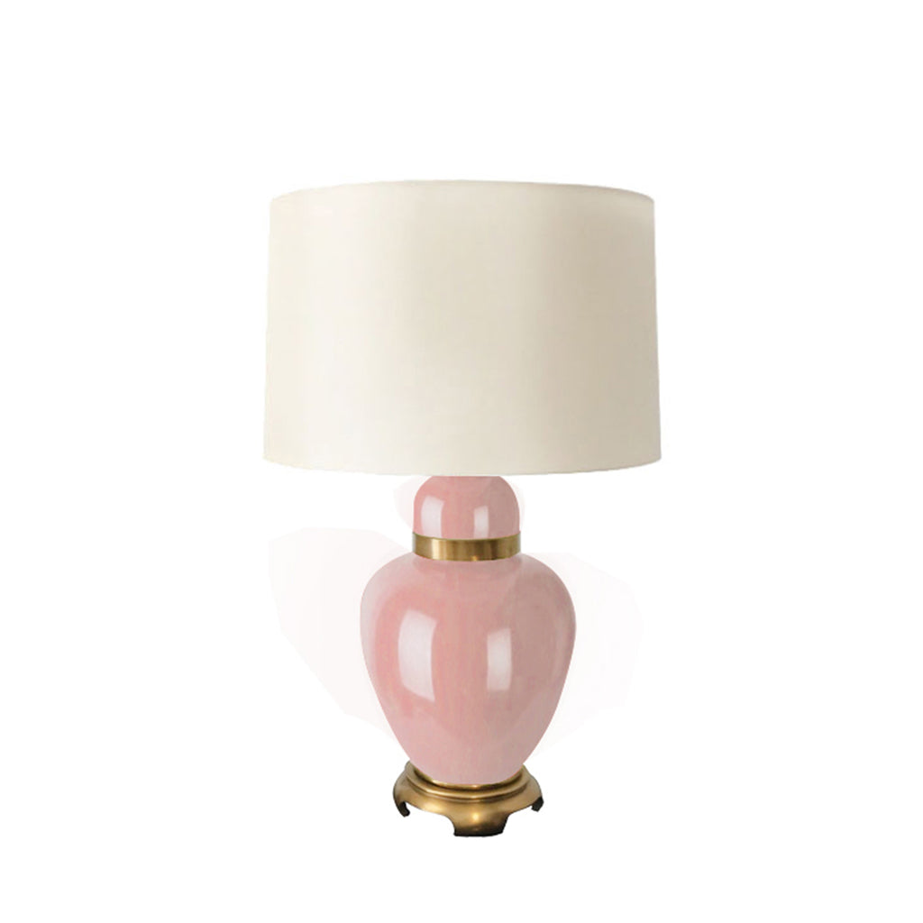 Glass 29" Urn Table Lamp, Pink - ReeceFurniture.com