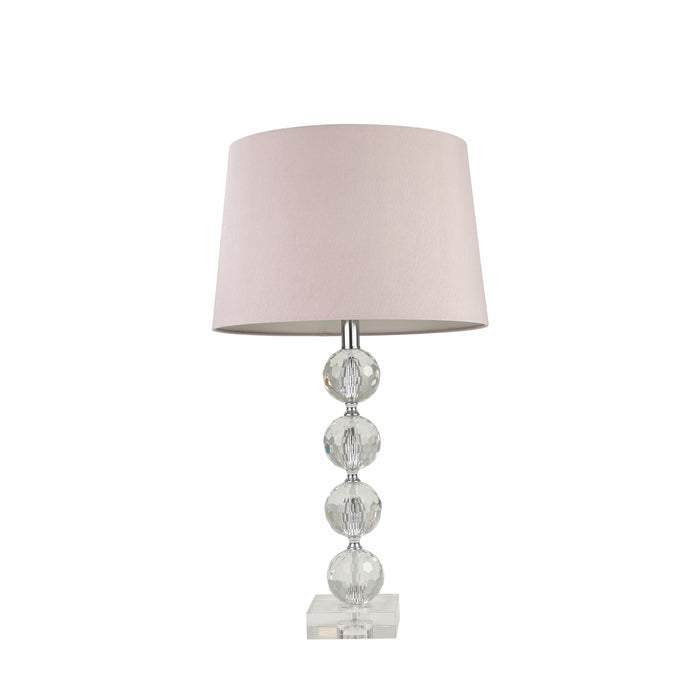 Glass 28" 3 Ball Table Lamp, Clear