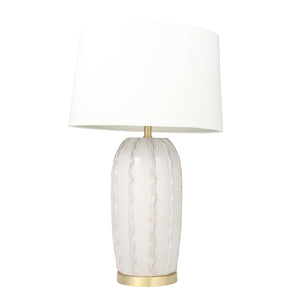Ceramic 31" Ribbon Table Lamp,Ivory - ReeceFurniture.com