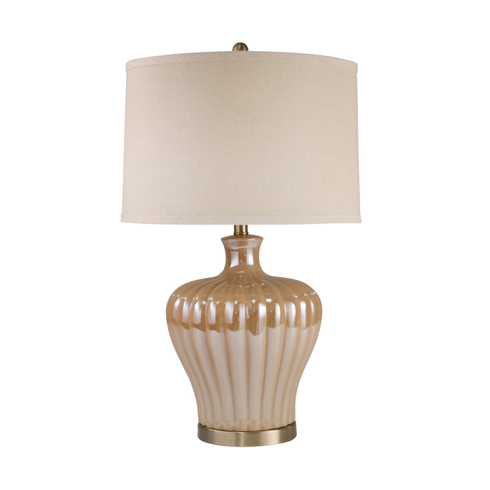 Ceramic 29" Fluted Table Lamp,Gold