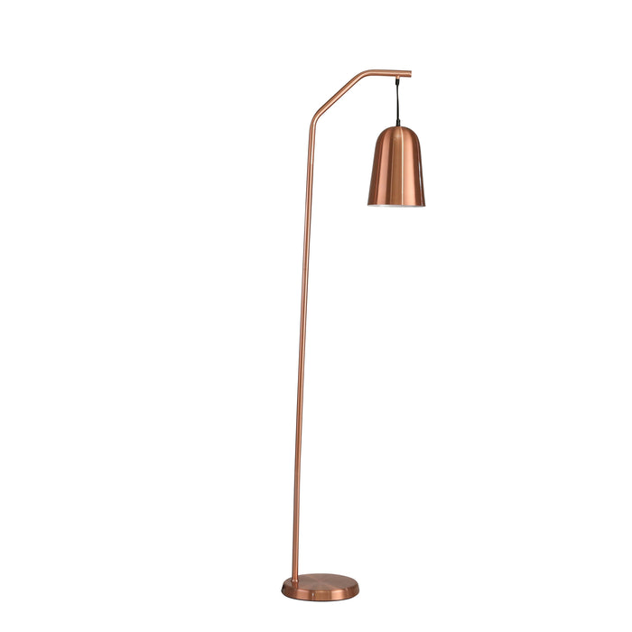 Metal 59" Drop Shade Floor Lamp, Copper