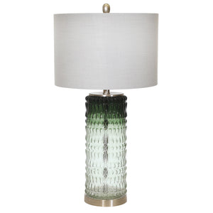 Glass Textured Table Lamp, Green - ReeceFurniture.com