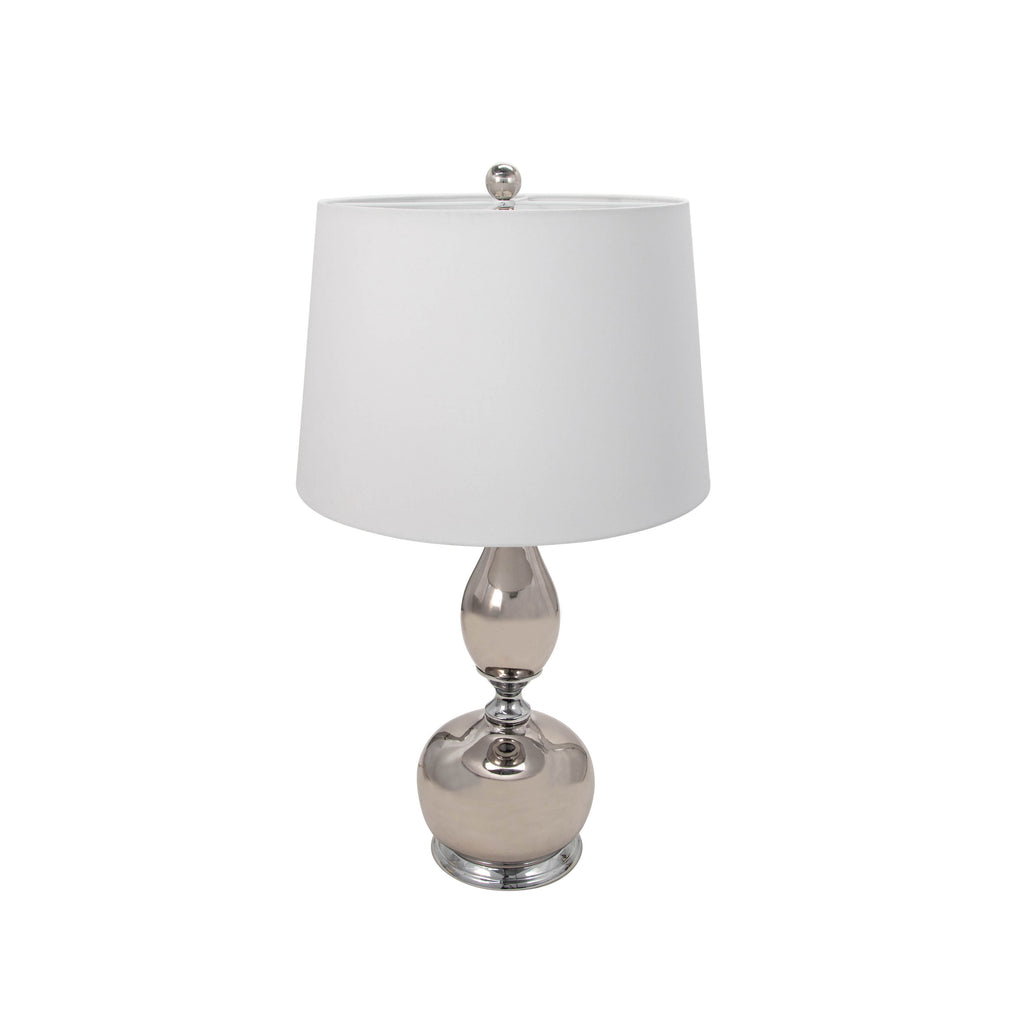 Ceramic 33" Genie Table Lamp,Silver - ReeceFurniture.com