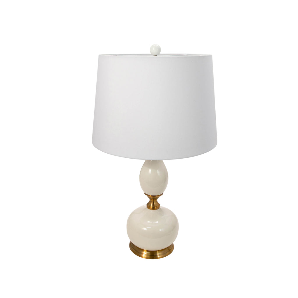 Ceramic 33" Genie Table Lamp,White - ReeceFurniture.com