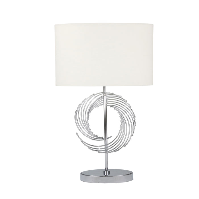 Metal 29" Swirl Table Lamp, Silver