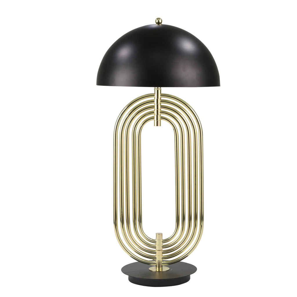 Metal 28" Art Deco Table Lamp,Gold - ReeceFurniture.com