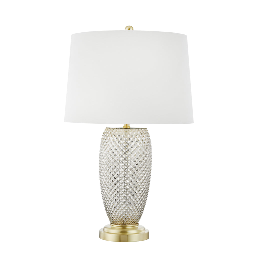 Glass 30" "Pineapple" Table Lamp, Gold - ReeceFurniture.com