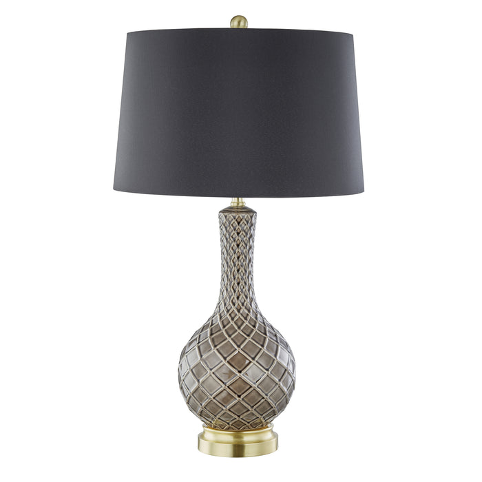 Ceramic 31" Embossed Scale Table Lamp, Gray