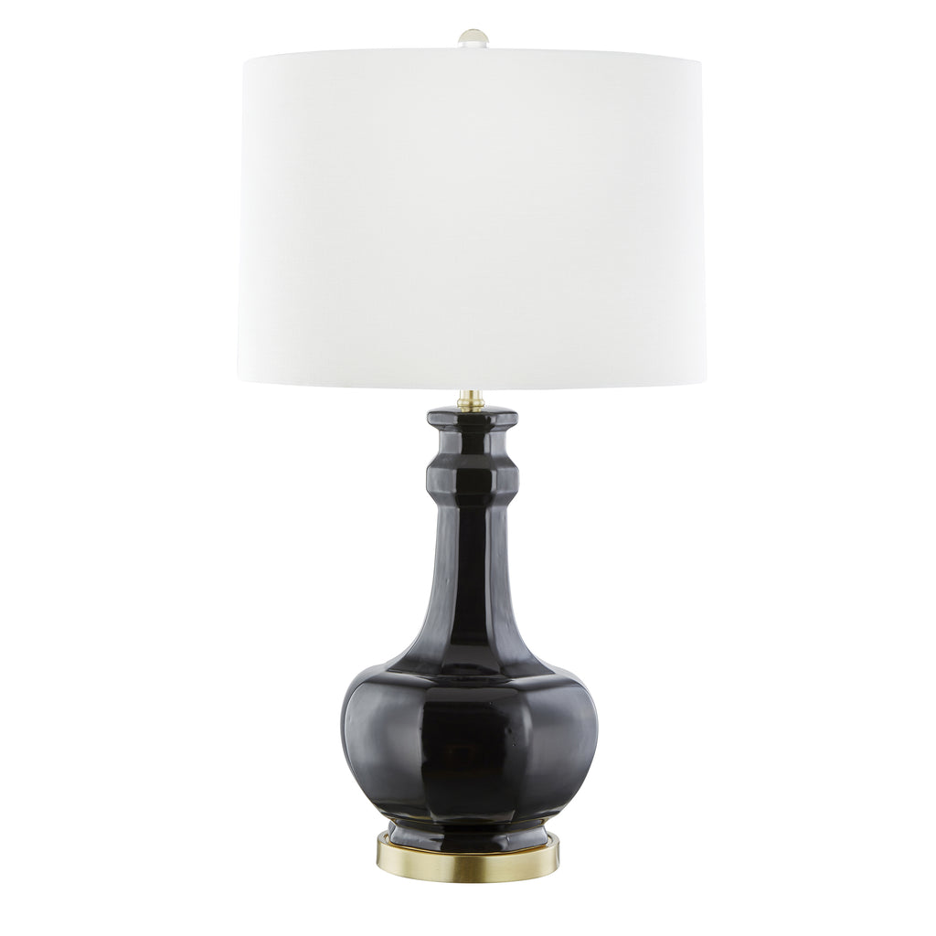 Ceramic 33" Table Lamp, Black - ReeceFurniture.com