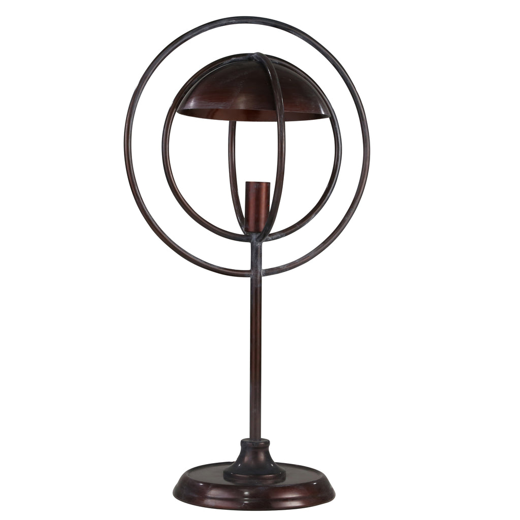 Metal 24" Art Deco Table Lamp,Antique Copper - ReeceFurniture.com